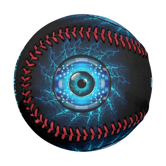 Individuelle Name Cyber Circuit Eye Baseball (Rückseite Rechts)