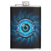 Individuelle Name Cyber Circuit Eye Flachmann (Vorderseite)