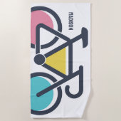 Individuelle Name Cycling Strandtuch (Vorderseite)