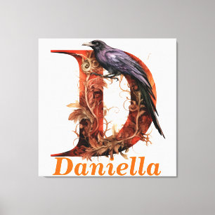 Individuelle Name D Monogramm Leinwanddruck