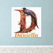 Individuelle Name D Monogramm Leinwanddruck (Insitu (Holzboden))