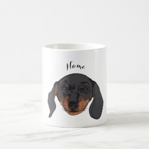 Individuelle Name Dackel Kunst Kaffeetasse