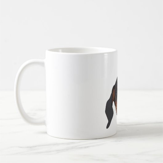 Individuelle Name Dackel Kunst Kaffeetasse (Links)