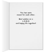 Individuelle Name Dackeln Hunde Hochzeit Glückwuns (Innen (Rechts))