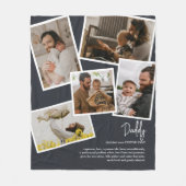 Individuelle Name Daddy Pater Definition Foto Coll Fleecedecke (Vorderseite)