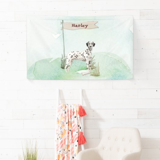 Individuelle Name Dalmatiner Haustier Hund Banner (Insitu)