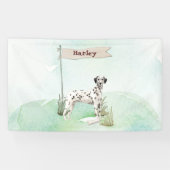 Individuelle Name Dalmatiner Haustier Hund Banner (Horizontal)