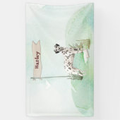 Individuelle Name Dalmatiner Haustier Hund Banner (Vertikal)