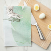 Individuelle Name Dalmatiner Haustier Hund Geschirrtuch (Viertel Falte)