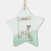 Individuelle Name Dalmatiner Haustier Hund Keramik Ornament (Links)