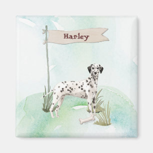 Individuelle Name Dalmatiner Haustier Hund Magnet