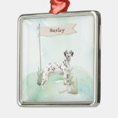 Individuelle Name Dalmatiner Haustier Hund Ornament Aus Metall (Links)