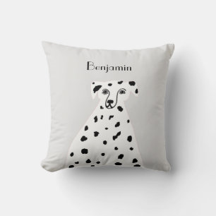 Individuelle Name Dalmatiner Hund Abstrakt Art Gra Kissen