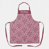 Individuelle Name Damask Muster Schürze (Vorderseite)