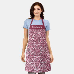 Individuelle Name Damask Muster Schürze