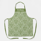 Individuelle Name Damask Muster Schürze (Vorderseite)