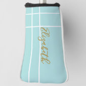 Individuelle Name-Dame mit minimalistischem Aqua-D Golf Headcover (Rotieren 90)