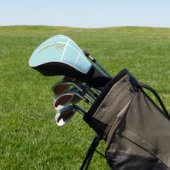 Individuelle Name-Dame mit minimalistischem Aqua-D Golf Headcover (In SItu)