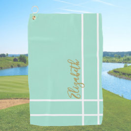 Individuelle Name-Damen mit schlichter Miniatur Golfhandtuch