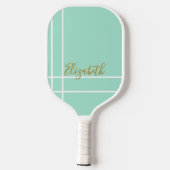 Individuelle Name-Damen mit schlichter Miniatur Pickleball Schläger (Rückseite)
