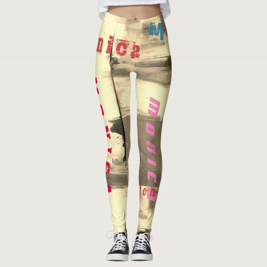Individuelle Name Dance Leggings (Vorderseite)
