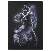 Individuelle Name Dancing Couple Klemmbrett (Rückseite)