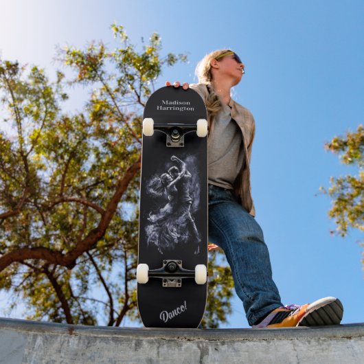 Individuelle Name Dancing Couple Skateboard (Außen 1)
