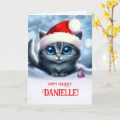 Individuelle Name Danielle Happy Holidays Weihnach Karte (Gelbe Blume)