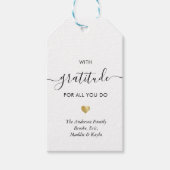 Individuelle Name Dankbarkeit Modernes Drehbuch Vi Geschenkanhänger (Vorderseite)