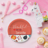 individuelle Name Danke für Ihren Erntedank Pappteller (Party)