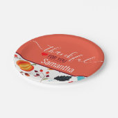 individuelle Name Danke für Ihren Erntedank Pappteller (Schrägansicht)