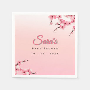 Individuelle Name & Date Cherry Blossom Kinderdusc Serviette