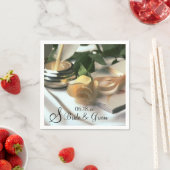 Individuelle Name Date Monogram Wedding Einladung Serviette (Beispiel)