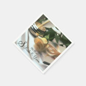 Individuelle Name Date Monogram Wedding Einladung Serviette (Ecke)