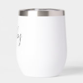 Individuelle Name & Date Wine Tumbler for Hubby (Rückseite)