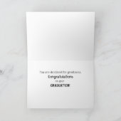 Individuelle Name & Datum, Abschluss-Gratulationsk Karte (Innenseite)