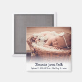 Individuelle Name Datum Foto Baby Baby Birth Ankün Magnet (Vorderseite/Rückseite)