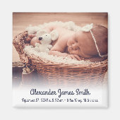 Individuelle Name Datum Foto Baby Baby Birth Ankün Magnet (Vorne)