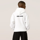Individuelle Name Datum Position Matching Family B Hoodie (Schwarz voll)