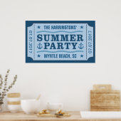 Individuelle Name, Datum und Ort "Party Ticket"-Po Poster (Küche)