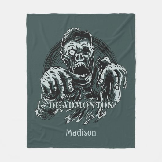 Individuelle Name DEADMONTON Fleece-Decken Fleecedecke (Vorderseite)