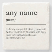 Individuelle Name Definition Bester Freund Geschen Steinuntersetzer (Vorderseite)