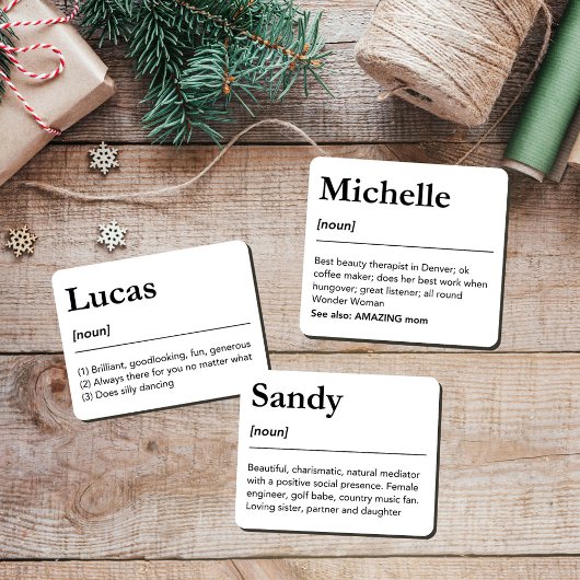 Individuelle Name Definition Friend Wörterbuch Fun Aufkleber