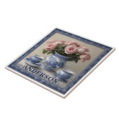 Individuelle Name Delft Blue Flowers Vase Fliese (Seite)
