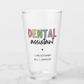 Individuelle Name Dental Assistant Geschenk Glas (Vorderseite)