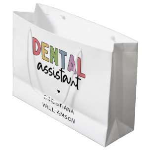 Individuelle Name Dental Assistant Geschenk Große Geschenktüte