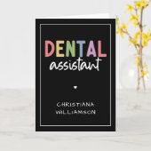 Individuelle Name Dental Assistant Geschenk Karte (Gelbe Blume)
