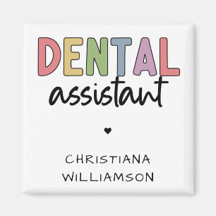 Individuelle Name Dental Assistant Geschenk Magnet