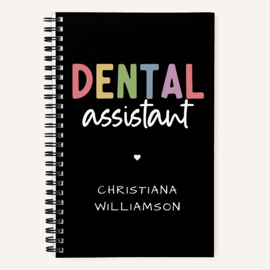 Individuelle Name Dental Assistant Geschenk Notizblock (Vorderseite)