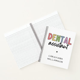 Individuelle Name Dental Assistant Geschenk Notizblock